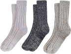 Daisy Dreamer 3 Pairs Womens Alpaca Wool Socks Natural Thermal Winter Boot Socks Non Slip