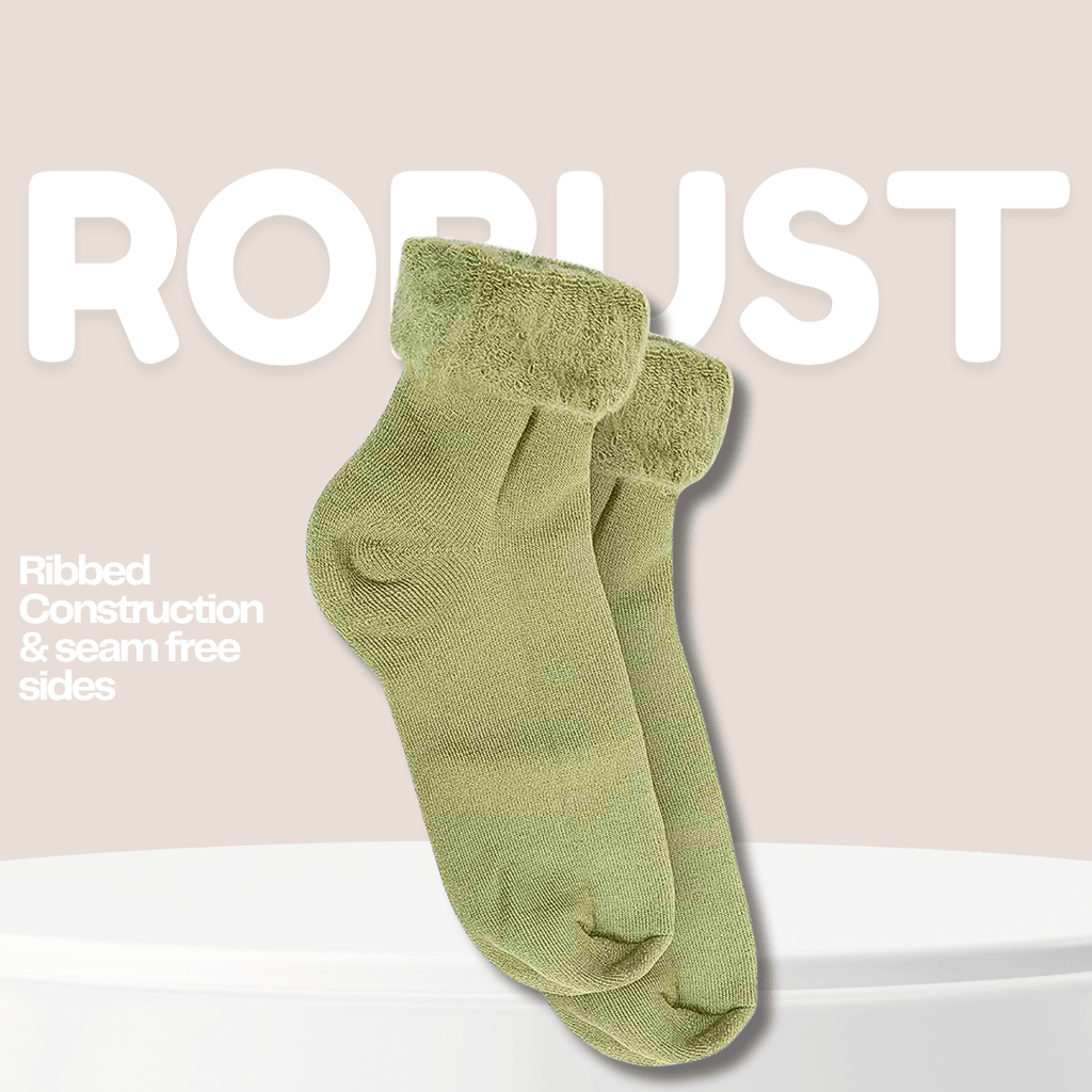 Sock Stack Womens Thermal Bed Socks 6 Pairs UK Size 4-7 Anti Slip Slipper Socks Warm Brushed Winter Base Layer