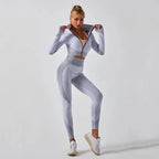 3-Piece Seamless Yoga Set for Women - Elastic Gym Outfit for Fitness and Yoga