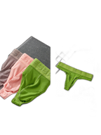 2 Pack Men's Ribbed Butt-Lifting U-Pouch Sexy Thong