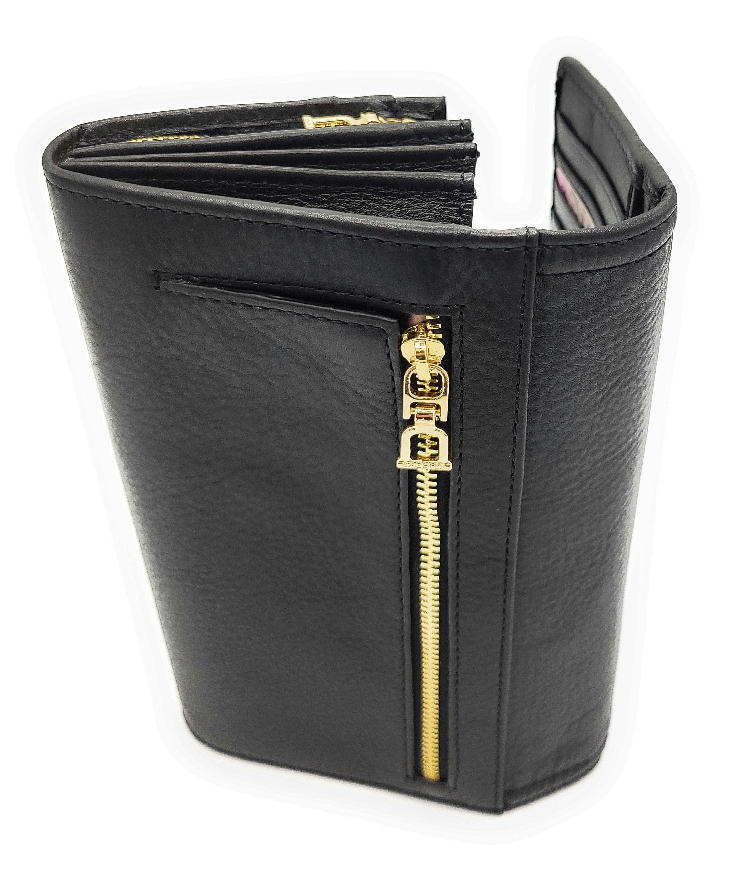 SADDLER BONNIE Real Leather Designer RFID Multi-section Purse  | Gift Boxed