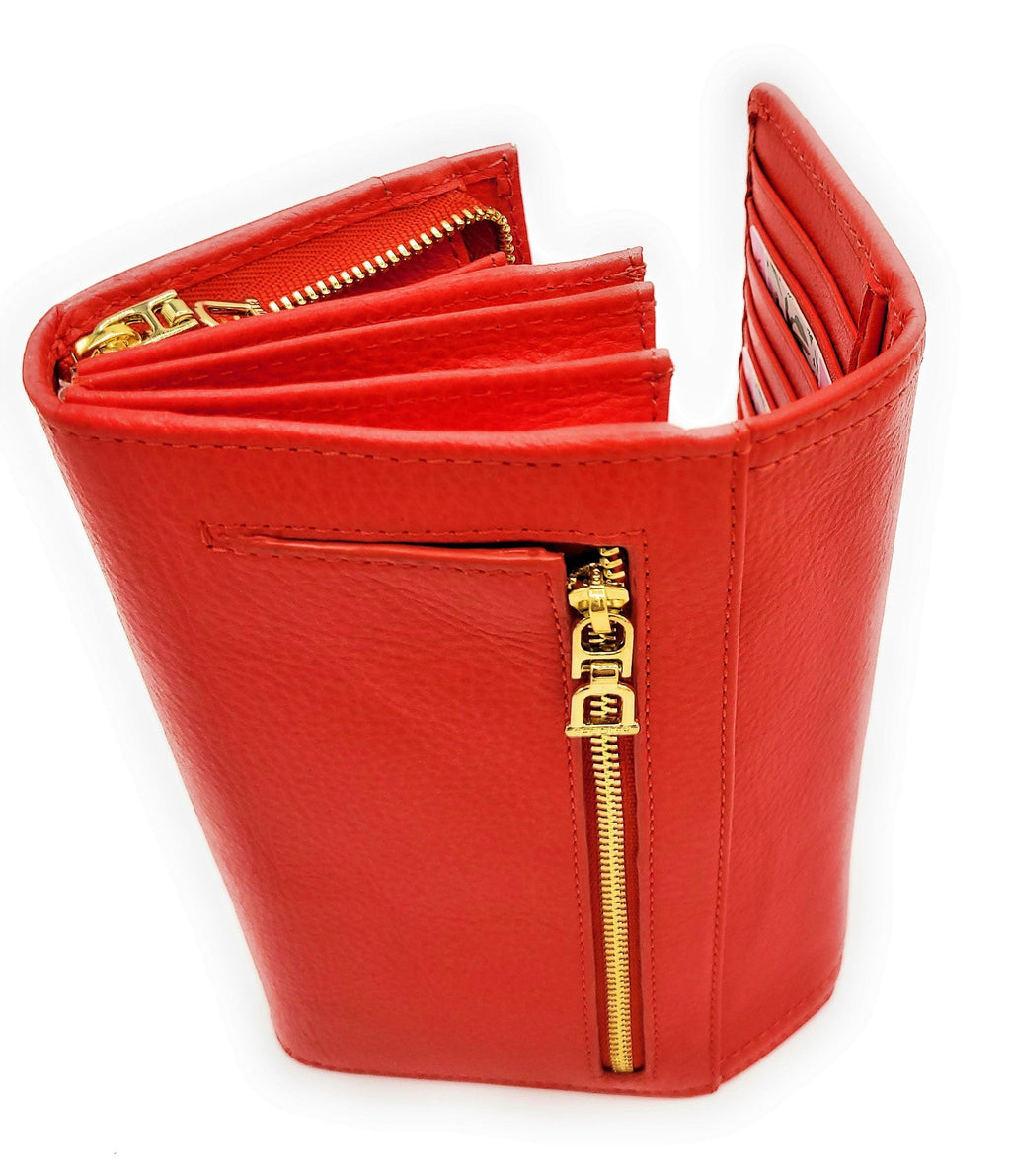 SADDLER BONNIE Real Leather Designer RFID Multi-section Purse  | Gift Boxed