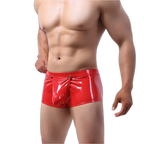 Open-Front Leather Boxer Briefs