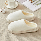 Fleece-lined Thickened Cotton Slippers Platform