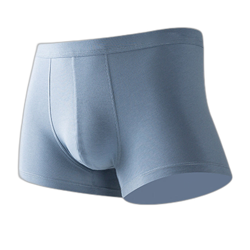 4Pcs Modal Pure Color Thin U Convex Boxer Briefs For Men