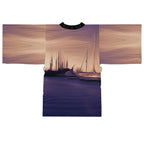 The Sleeping Yachts (at Sunset) - Womens Kimono Robe