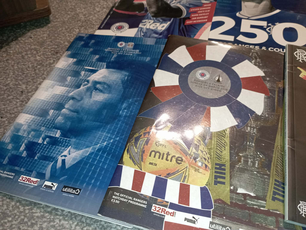 8 RANGERS FC MATCHDAY PROGRAMMES