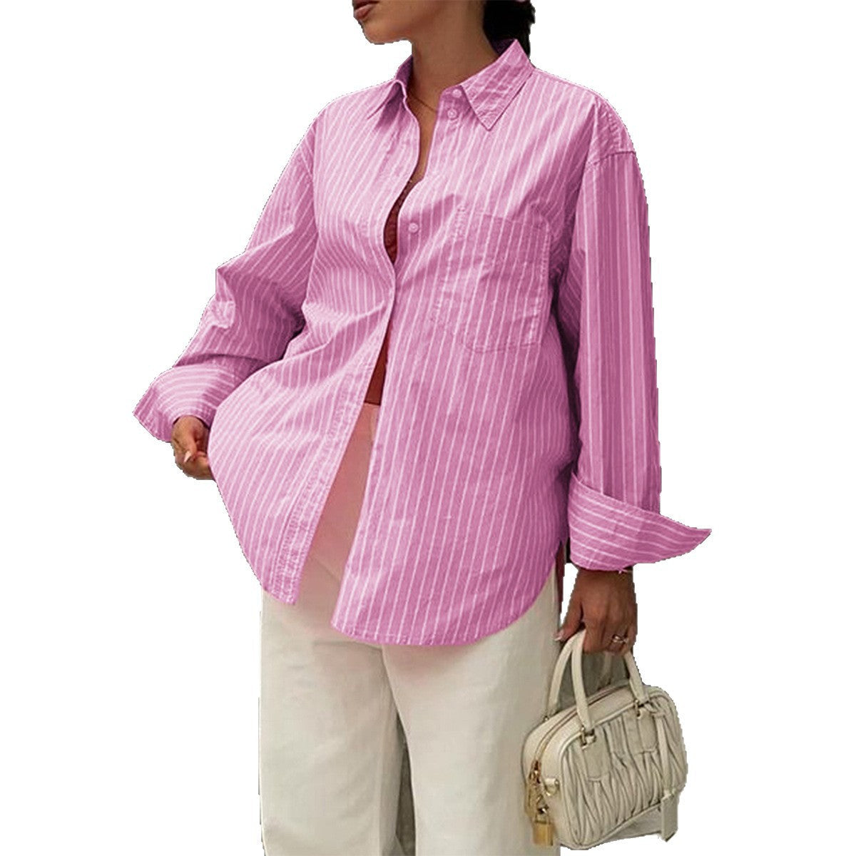 Casual Resort All-match Long-sleeve Jacket Top Shirt
