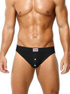 2 Pack Men's Premium Comfortable Fabric Low-Rise U-Shaped Button Fly Briefs