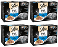 4 X Sheba Fine Flakes Cat Pouches Fish In Jelly 12Pk 12X85G