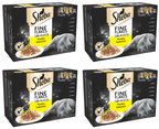 4 X Sheba Fine Flakes Cat Pouch Poultry In Jelly 12X85G