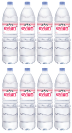 8 x Evian Still Water 1.5Lt