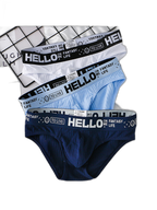 Men's Cotton Ribbed Breathable Briefs with 3D Pouch