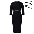 Fashion Large Lapel Waist-tight OL Dress