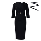 Fashion Large Lapel Waist-tight OL Dress