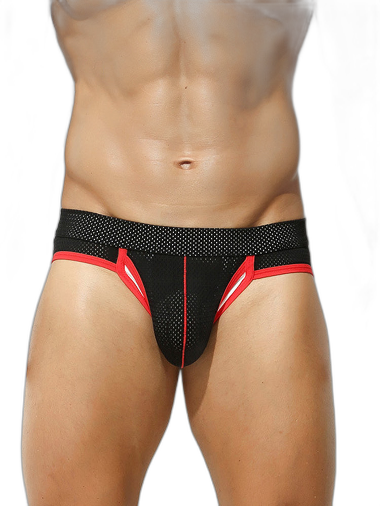 2 Pack Men's Breathable Side-Open Thin and Lightweight Supportive Fit Briefs