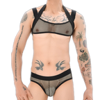 Erotic Mesh Harness + Underwear Outfit
