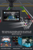 1080P Dual Dash Cam  Front & Rear Car Camera with Night Vision & G-Sensor