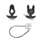 Petal - Inflatable Vibrating Butt Plug - Black Anal Dilator