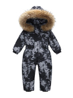 New-style Winter Down Jacket Thickened Children's One-piece Ski Suit