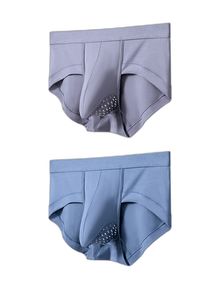 2 Pack Men's Breathable Pouch Separate Modal Briefs