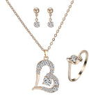 Heart Pendant Jewellery Set