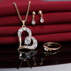 Heart Pendant Jewellery Set