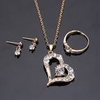 Heart Pendant Jewellery Set