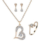 Heart Pendant Jewellery Set