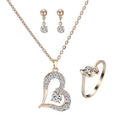 Heart Pendant Jewellery Set