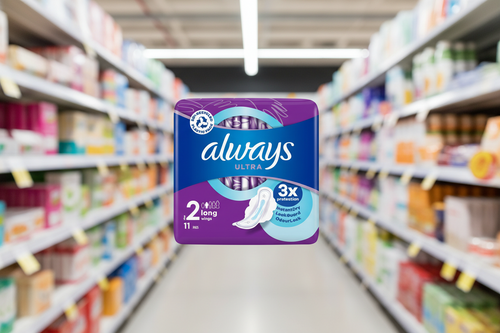 12 x Always Ultra Day Sanitary Towels Long (Size 2) Wings 11 Pads
