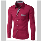 European And American Simple Men's Long Sleeve Shirt