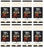 8 x Lindt Excellence 70%  - 100GM