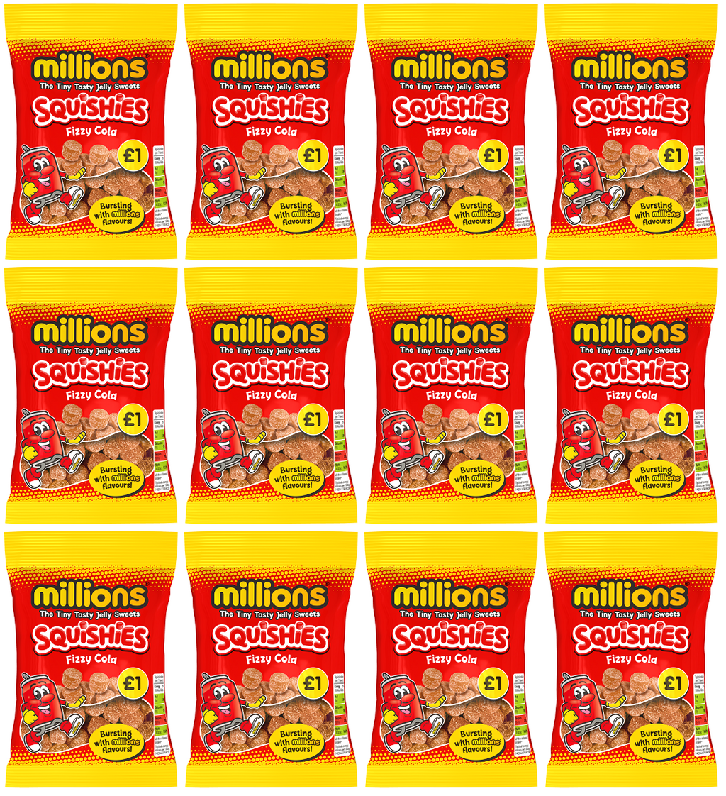 12 x Millions Squishies Cola Bag - 100GM