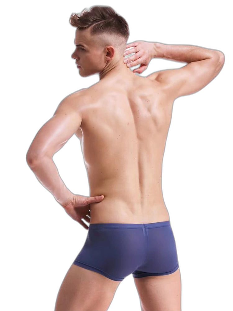 Thin Breathable Ice Silk U Convex Boxers for Men