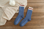 Women's Chunky-knit Rabbit-fur Ankle Socks Mid-calf Length