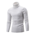 Slim-fit Men's Knitted Turtleneck Solid Color Sweater