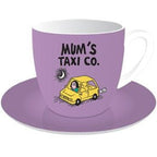 10oz Cup & Saucer - Truth About Mums & Dads (Mum's Taxi)