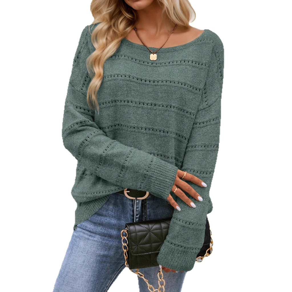 Fashionable Women's Retro Hollow-out Loose Sweater