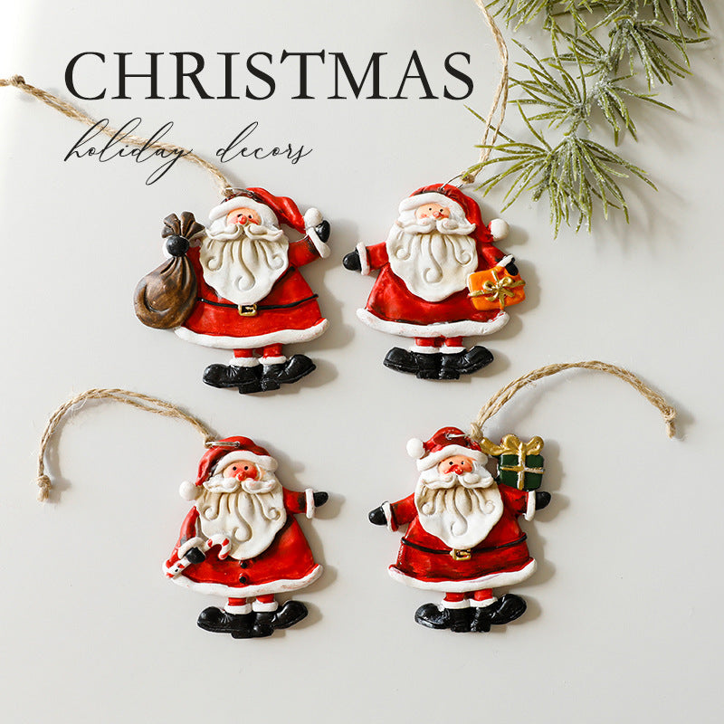 Festive Christmas Ornaments - Handcrafted Resin Gingerbread & Snowman Pendants