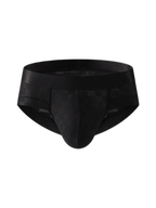 3 Pack Men's Cooling Silktech Briefs - U-Pouch Design & Checkered Antibacterial Lining