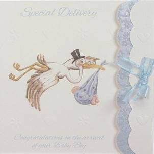special delivery congratulations on the arrival of your baby boy card