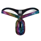 Jockmail Snake-Print Thong Bikini
