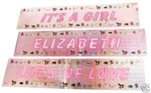 Personalised 3 Piece Its A Girl Baby Banner