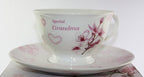 Vintage Lane Collection, Rose Fine Bone China Afternoon Tea Set 'Grandma With Love', From The Vintage Lane Collection By Jennifer Rose, Cup and Saucer Set, Cup 10x7cm, Saucer 16cm, Gift Boxed, Microwave and Dishwasher Safe