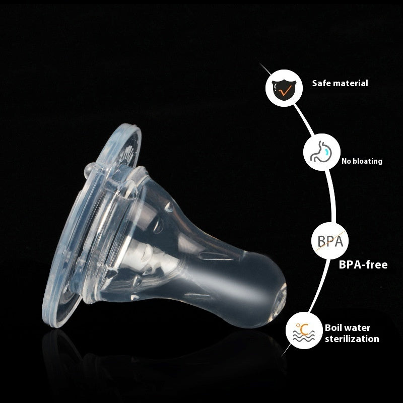 JollyBean Liquid Silicone Baby Nipple - Soft BPA-Free Realistic