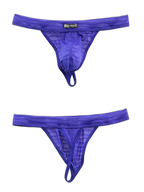 3-pack Men's Lace Obscure Embossed G-String Thong