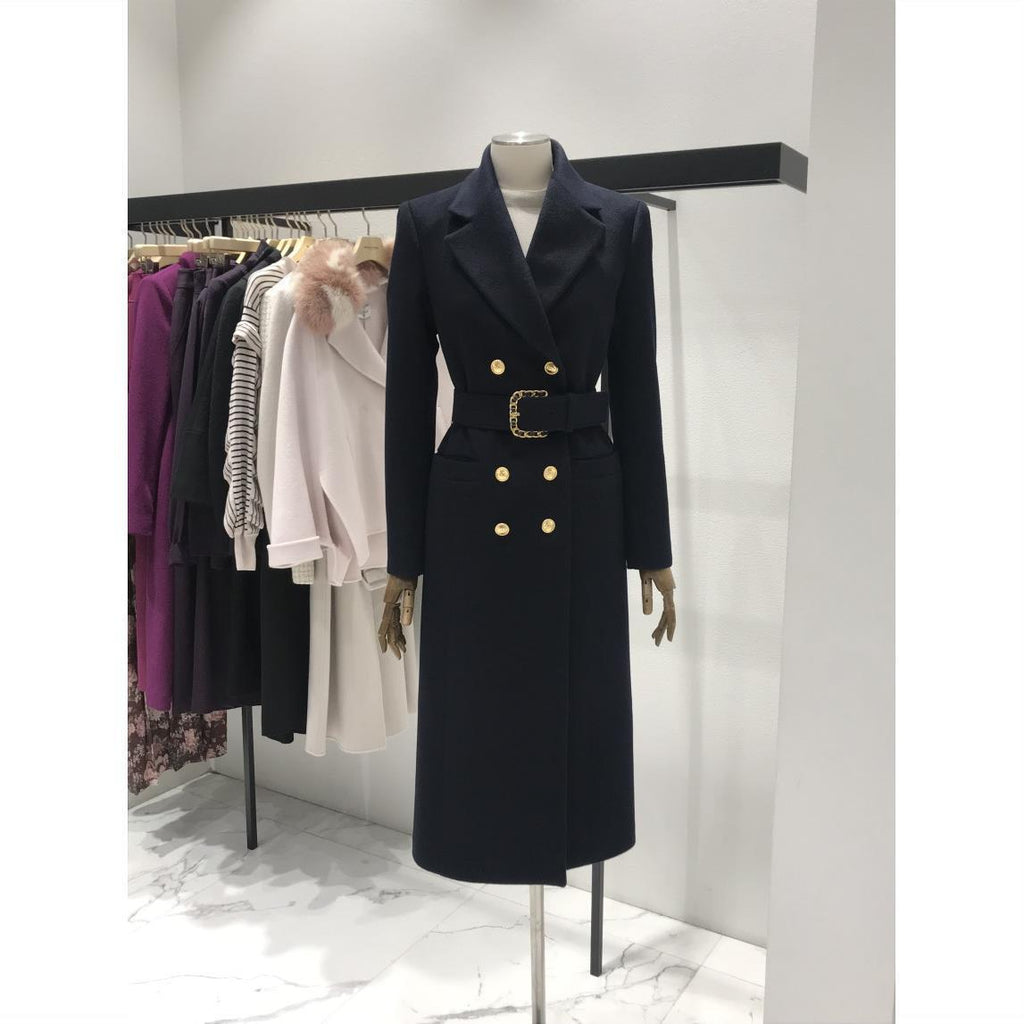 New fashion style long thick woolen coat