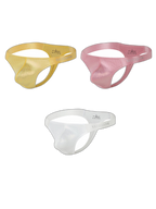 3 Pack Men's Low Waist Transparent Sexy Large Pouch Ice Silk Thong