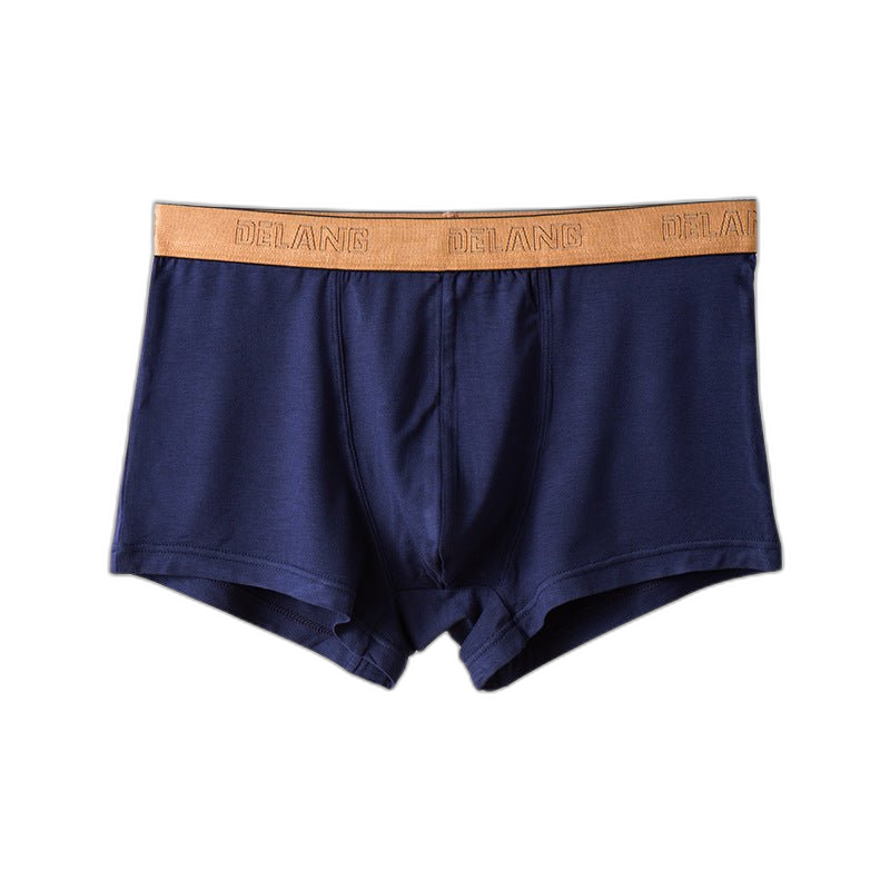 Modal Ultra-soft Solid Mid-waist Men's Boxer Briefs